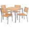 Global Industrial Stackable Outdoor Dining Armless Chair, Tan, 4PK 436986TN - alternate 5